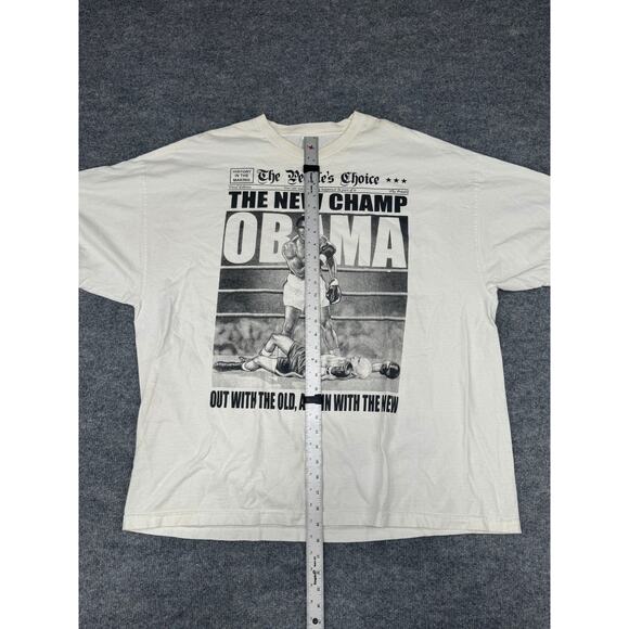 Vintage Obama Boxing T-Shirt 3XL The New Champ Political Graphic Tee AA Apparel - Picture 9 of 15